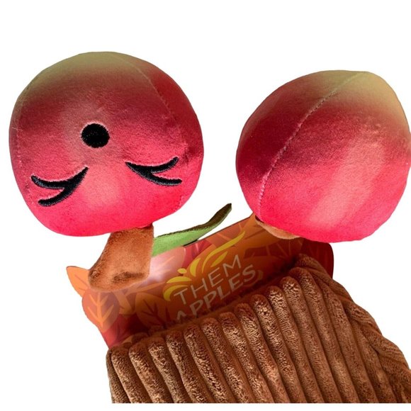 Bark Them Apples Dog Toy Squeaker Plush Treat Hiding 3 Pc Medium Large New Gift - Picture 11 of 12